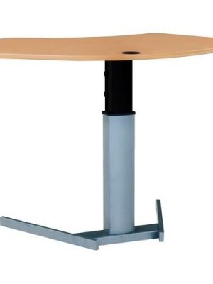 SOFT MELAMINE BEECH VENEER TABLETOP WITH STEEL FRAME SILVER