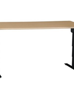72IN MELAMINE BEECH VENEER TABLETOP WITH STEEL FRAME BLACK