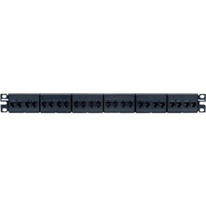 BLK 24PORT CAT6A PATCH PANEL FLAT EA