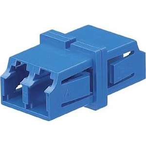 50PK BLU DUPLEX LC FIBER OPTIC ADAPT ZIRC MOQ50