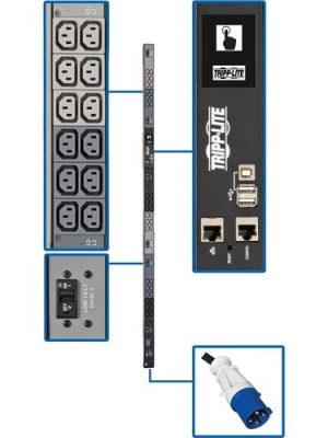 3-PHASE PDU MONITORED 0U TAA 18.7KW LX PLATFORM 36 C13 60A