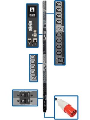 3-PHASE PDU SWITCHED 27.7KW 220/230V 24 C13 6 C19 63A IEC309