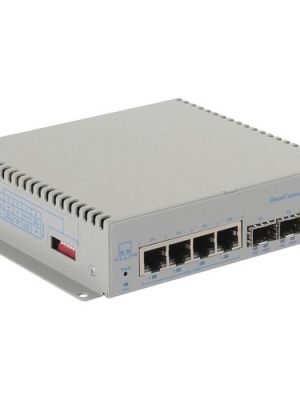 OMNICONVERTER GPOE+/M 4X 10/100/1000T - 2X 1000X SFP AC