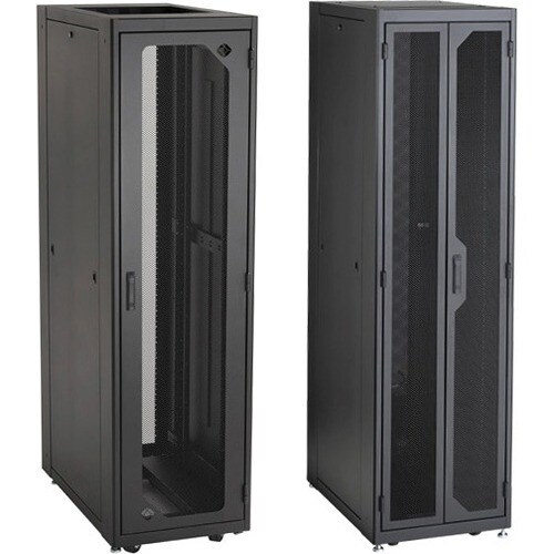 45U RACK ELITE SERVER CAB TAP PLEXI-FRONT BLACK
