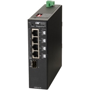 Omnitron Systems RUGGEDNET GHPOE/SI 60W SFP 4X 10/100/1000T - 1000X DC 3219-0-14-1Z