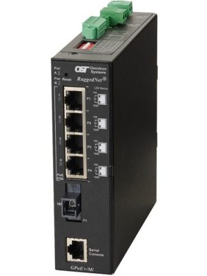 RUGGEDNET GPOE+/MI SC SM SF 2DC 4X 10/100/1000T - 1000X 13/15 20KM