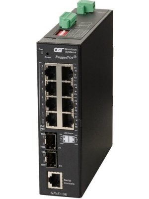 RUGGEDNET GPOE+/MI SFP 8X 10/100/1000T - 2X 1000X SFP DC