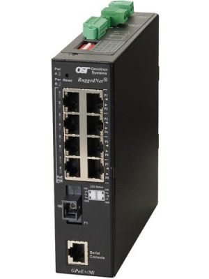 RUGGEDNET GPOE+/MI SC SM SF 2DC 8X 10/100/1000T - 1000X 15/13 20KM