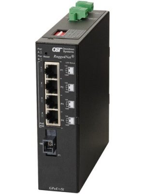 RUGGEDNET GPOE+/SI SC SM SF 2DC 4X 10/100/1000T - 1000X 15/13 20KM