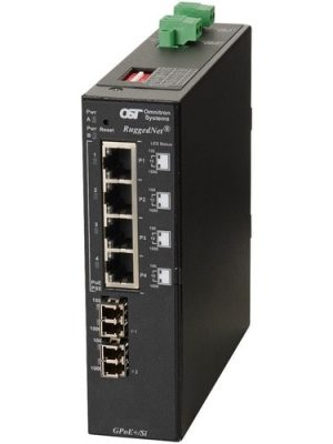 RUGGEDNET GPOE+/SI LC SM 1310NM 4X 10/100/1000T - 2X 1000X 12KM DC