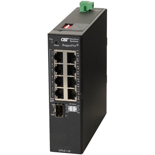 RUGGEDNET GPOE+/SI 8X 10/100/1000T - 1000X SFP DC