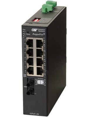 RUGGEDNET GPOE+/SI ST MM 850NM 8X 10/100/1000T - 1000X 550M 2X DC