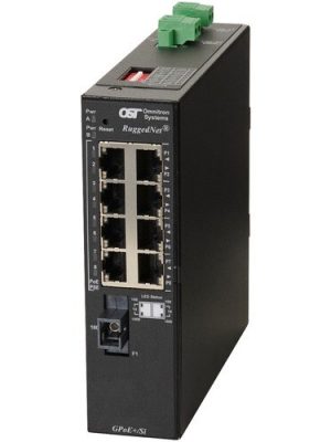 RUGGEDNET GPOE+/SI SC SM SF 2DC 8X 10/100/1000T - 1000X 15/13 20KM