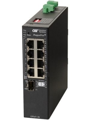 RUGGEDNET GPOE+/SI 8X 10/100/1000T - 2X 1000X SFP  DC