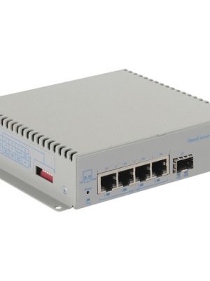 OMNICONVERTER GHPOE/M 60W 4X 10/100/1000T - 1000X SFP DC EXT
