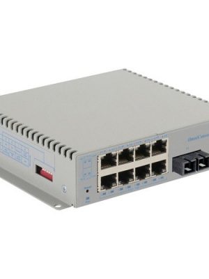 OMNICONVERTER GPOE+/M 34KM 8X 10/100/1000T - 1000X SC SM AC WT