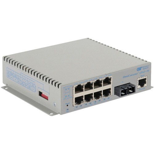 OMNICONVERTER GPOE+/M 34KM 8X 10/100/1000T - 1000X SCSM DC EXT