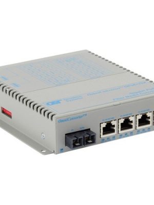 OMNICONVERTER GPOE+/SX 34KM 4X 10/100/1000T - 1000X SC SM AC