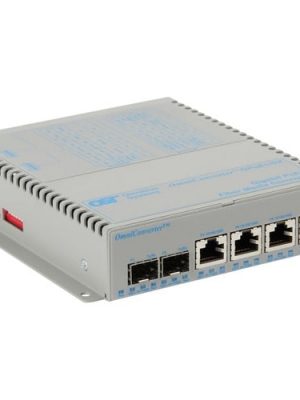 OMNICONVERTER GPOE+/SX WIDE4X 10/100/1000T - 2X 1000X SFP AC