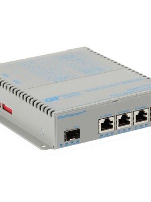 OMNICONVERTER GPOE+/SX 4X 10/100/1000T - 1000X SFP DC WIDE