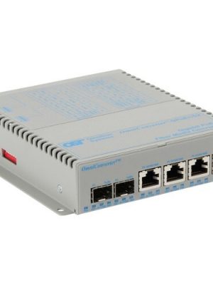 OMNICONVERTER GPOE+/SX WIDE 4X 10/100/1000T - 2X 1000X SFP DC