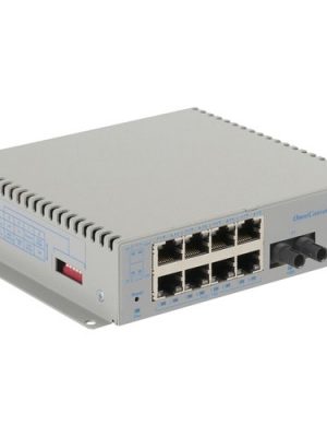 OMNICONVERTER GPOE+/SX 12KM 8X 10/100/1000T - 1000X STSM AC
