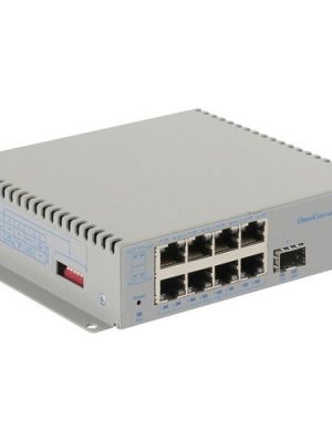 OMNICONVERTER GPOE+/SX 8X 10/100/1000T - 1000X SFP AC WIDE