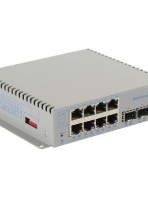 OMNICONVERTER GPOE+/SX WIDE 8X 10/100/1000T - 2X 1000X SFP AC