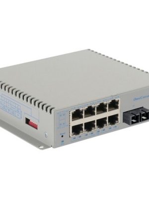 OMNICONVERTER GPOE+/SX 550M 8X 10/100/1000T - 1000X SCMM DC EXT