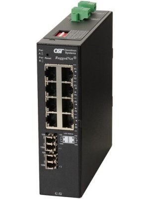 RUGGEDNET G/SI LC SM 12KM 1310 8X 10/100/1000T 2X 1000X 2DC EXT