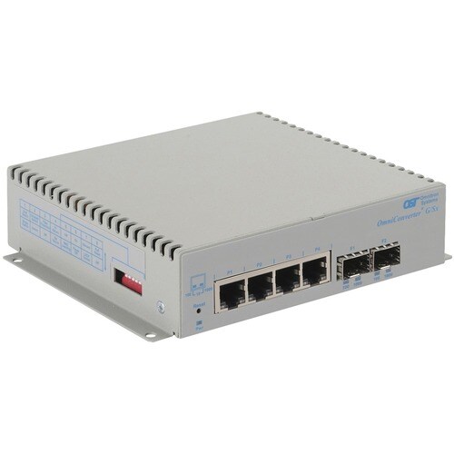 OMNICONVERTER G/SX 2X SFP 4X 10/100/1000T 2X 1000X DC EXT
