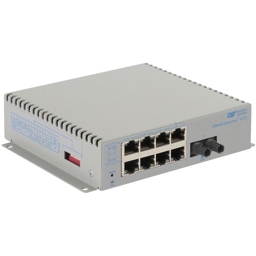 OMNICONVERTER G/SX ST MM 550M8X 10/100/1000T TO 1000X DC EXT TMP