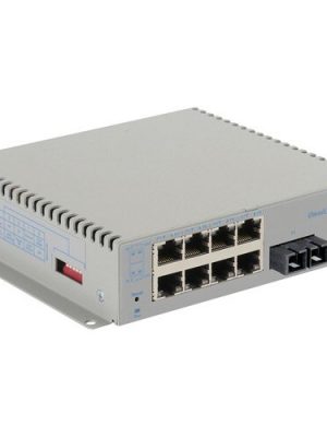 OMNICONVERTER G/SX SC MM 2KM 8X 10/100/1000T TO 1000X DC EXT TMP