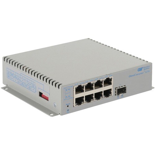 OMNICONVERTER G/SX SFP SWITCH 8X 10/100/1000T 1000X SFP DC WIDE
