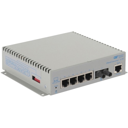 OMNICONVERTER G/M ST MM 550M 4X 10/100/1000T TO 1000X DC EXT TMP