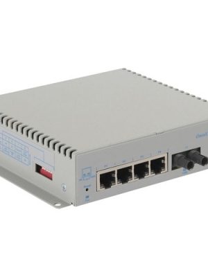 OMNICONVERTER G/M ST SM 12KM 4X 10/100/1000T TO 1000X DC EXT TMP