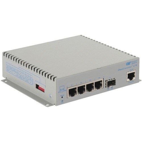 OMNICONVERTER G/M SFP EXT TEMP 4X 10/100/1000T 1000X SFP DC