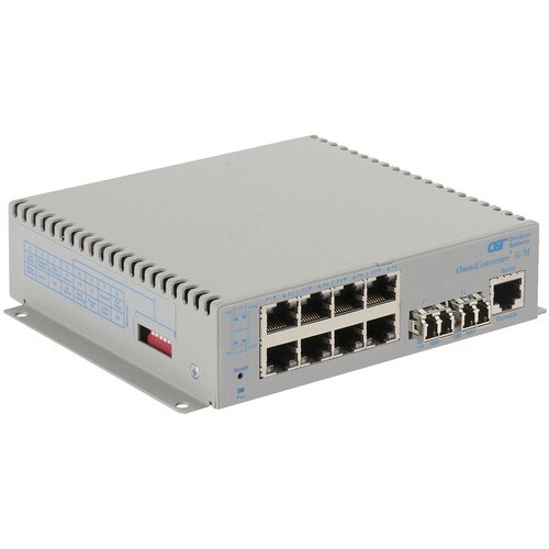 OMNICONVERTER G/M LC SM 12KM 8X 10/100/1000T TO 2X 1000X AC EXT