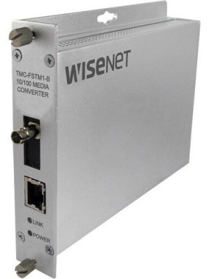 100M MEDIA CONVERTER B CAGE MOUNT ST CONN SINGLE-MODE 1 FIBER