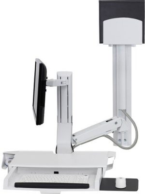SV COMBO ARM WORKSURFACE W/ MED CPU HOLD PAN BWT