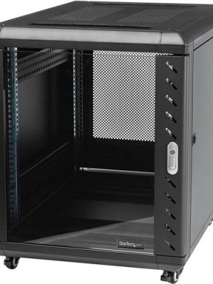 15U SERVER RACK CABINET 4 POST NETWORK EQUIPMENT RACK W/ CASTERS