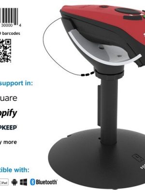 DURASCAN D760 PROFESSIONAL BARCODE READER RED  CHARGING STAND