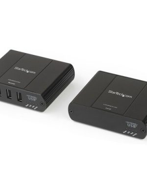 4 PORT USB 2.0 EXTENDER HUB USB-A OVER CAT5/6 ETHERNET RJ45