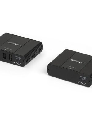 4 PORT USB 2.0 EXTENDER HUB USB-A OVER CAT5/6 ETHERNET RJ45