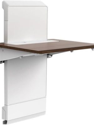 WORKFIT ELEVATE WALL DESK PWR ACCESS SNOW AND WALNUT