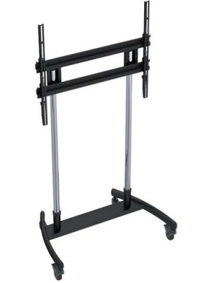 LARGER FORMAT MOBLE CART CHROME POLES DISPLAYS 300LBS MAX