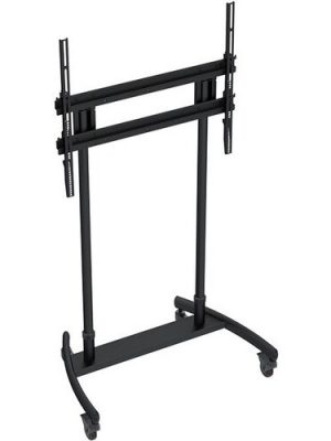 LARGER FORMAT MOBLE CART BLACK POLES DISPLAYS 300LBS MAX