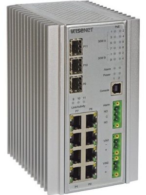 11 PORT HARDENED MANAGED GB SWITCH WITH 60W POE DIN RAIL