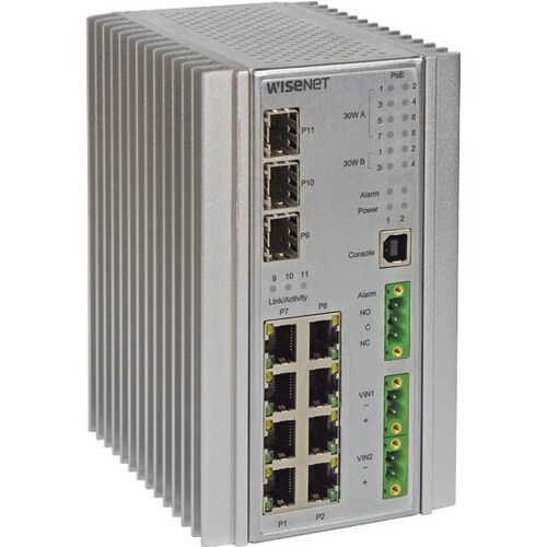 11 PORT HARDENED MANAGED GB SWITCH WITH 60W POE DIN RAIL