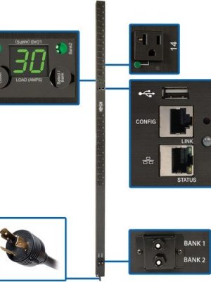 PDU MONITORED PER-OUTLET 2.9KW 24 5-15/20R 120V L5-30P 0U TAA
